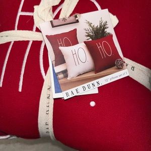 NEW! Rae Dunn HO. HO. HO Pillow set